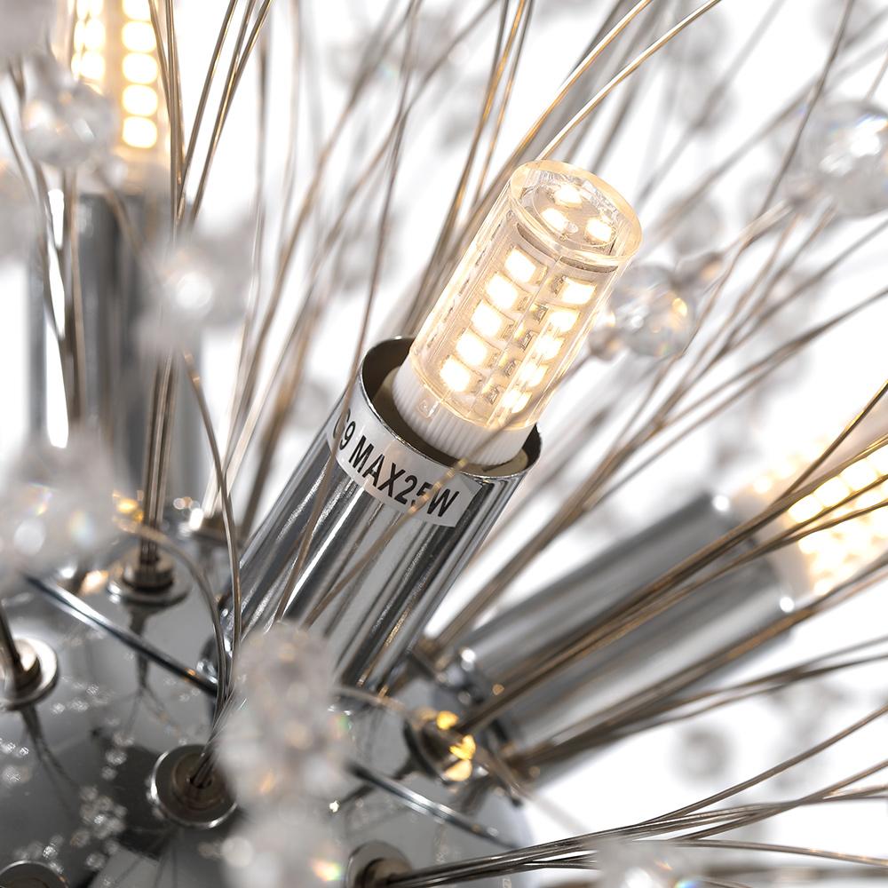 Alvsang Dandelion Crystal Metal Chandelier - Lamp Copper