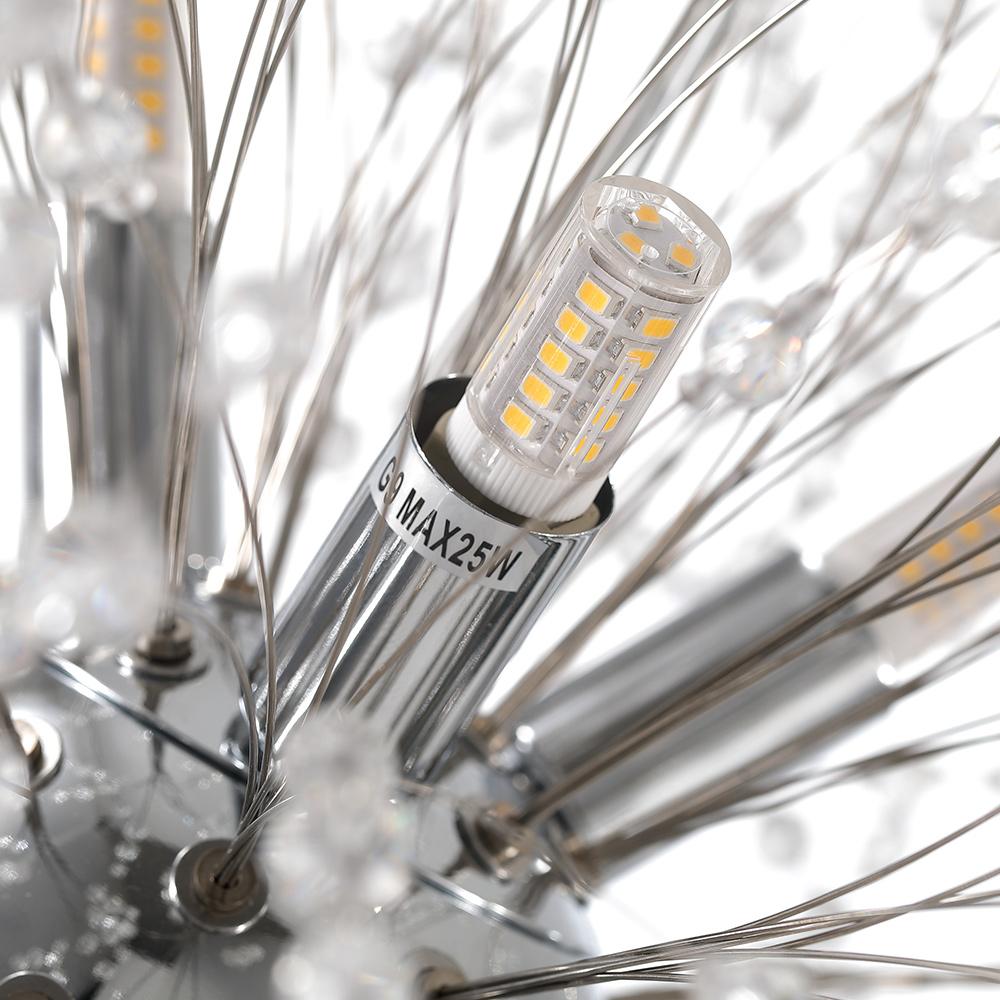 Alvsang Dandelion Crystal Metal Chandelier - Lamp Copper