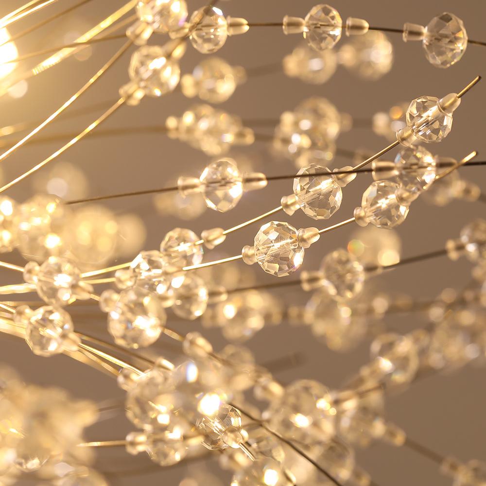 Alvsang Dandelion Crystal Metal Chandelier - Lamp Copper
