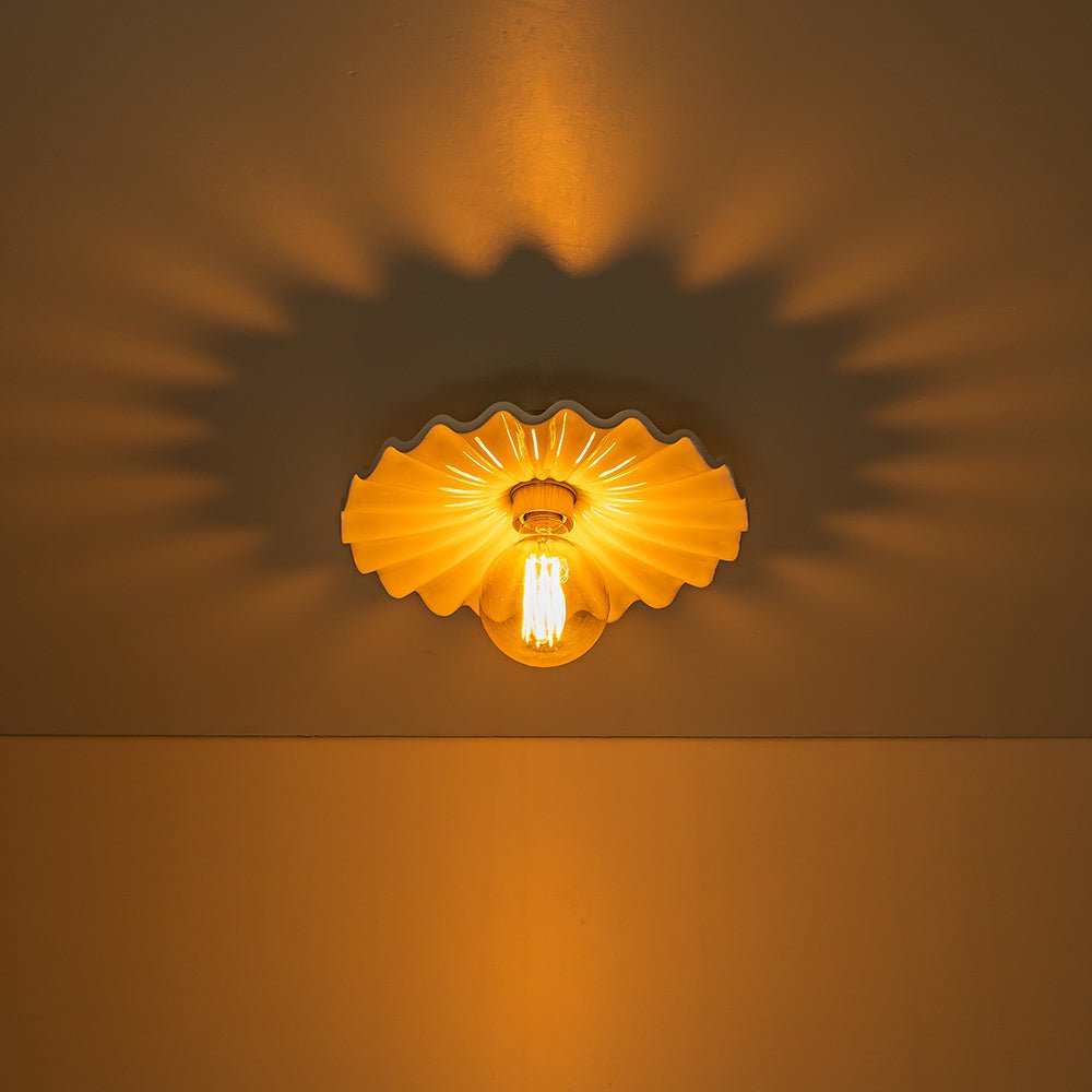 Valona Modern Ceramic Semi Flush Mount - Lamp Copper