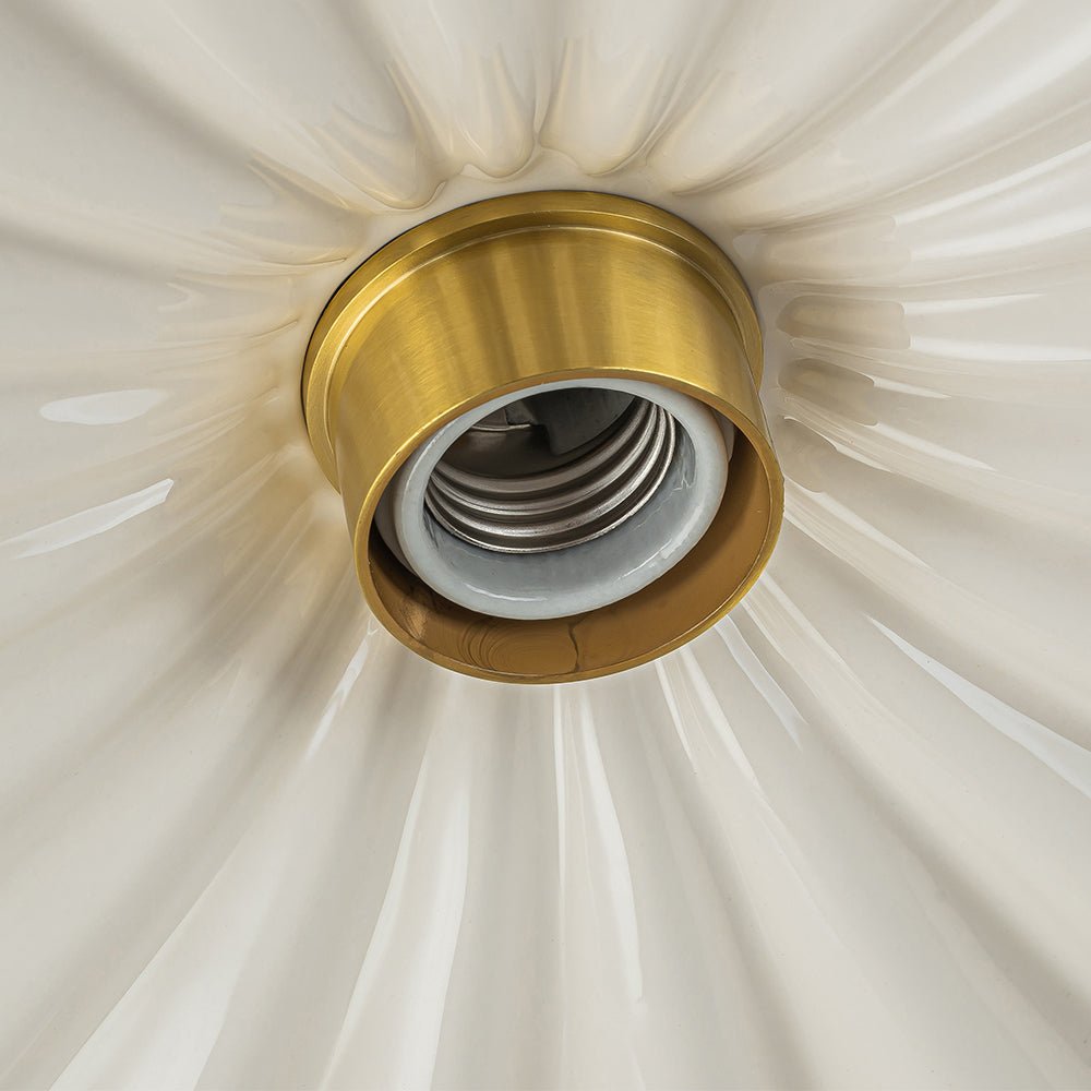 Valona Modern Ceramic Semi Flush Mount - Lamp Copper