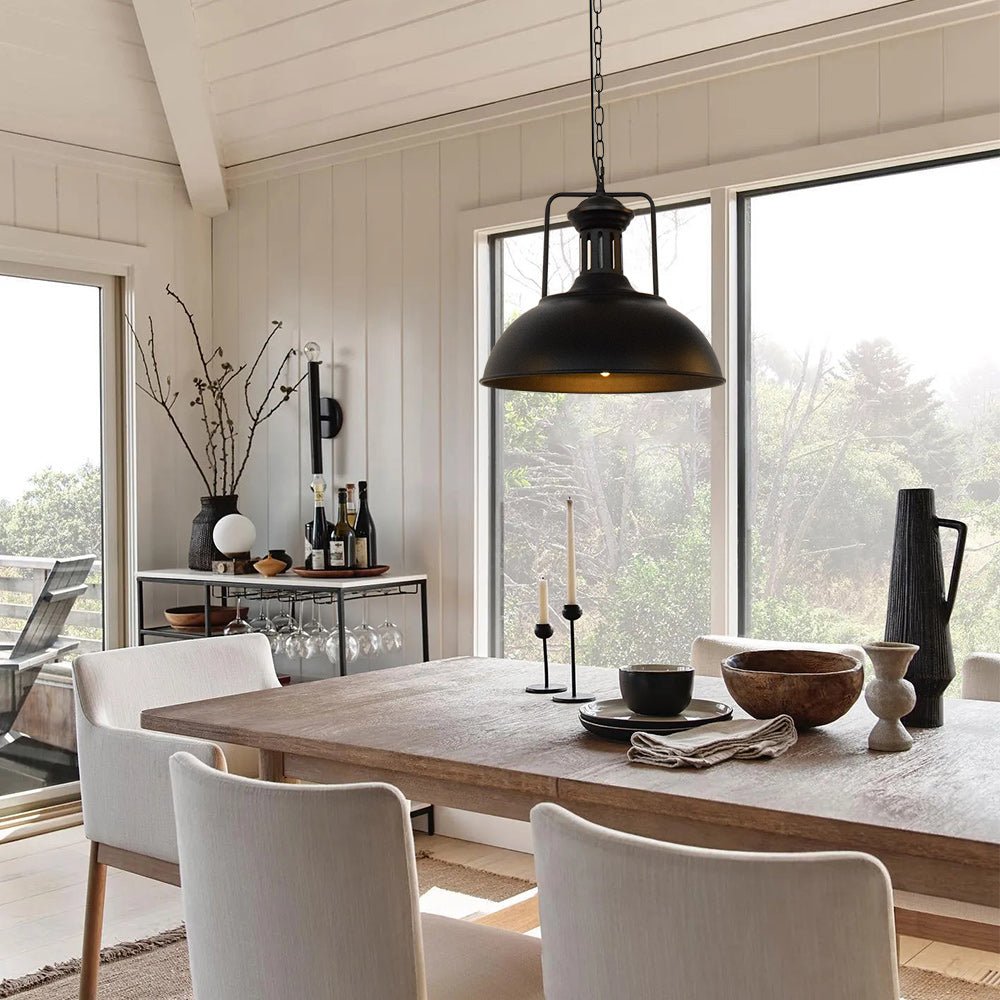 Ulven Industrial Metal Dome Pendant Light - Lamp Copper