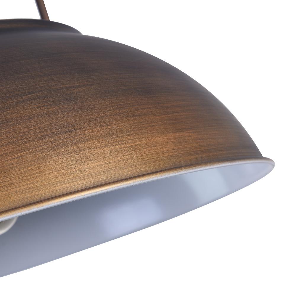 Ulven Industrial Metal Dome Pendant Light - Lamp Copper