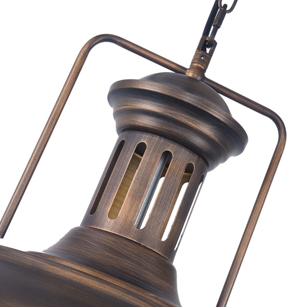 Ulven Industrial Metal Dome Pendant Light - Lamp Copper