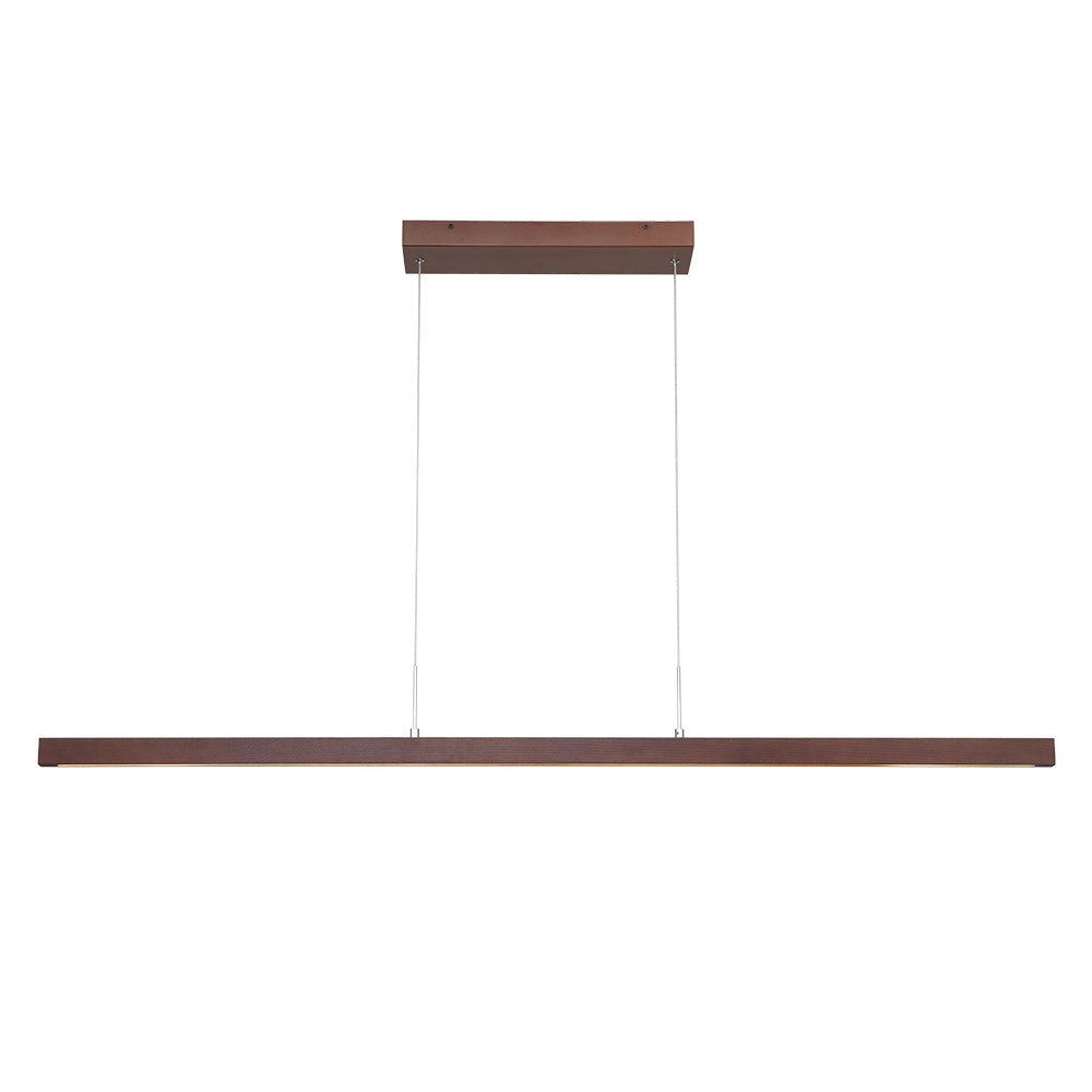 Zefyr Modern Minimalist LED Linear Wood Chandelier - Lamp Copper
