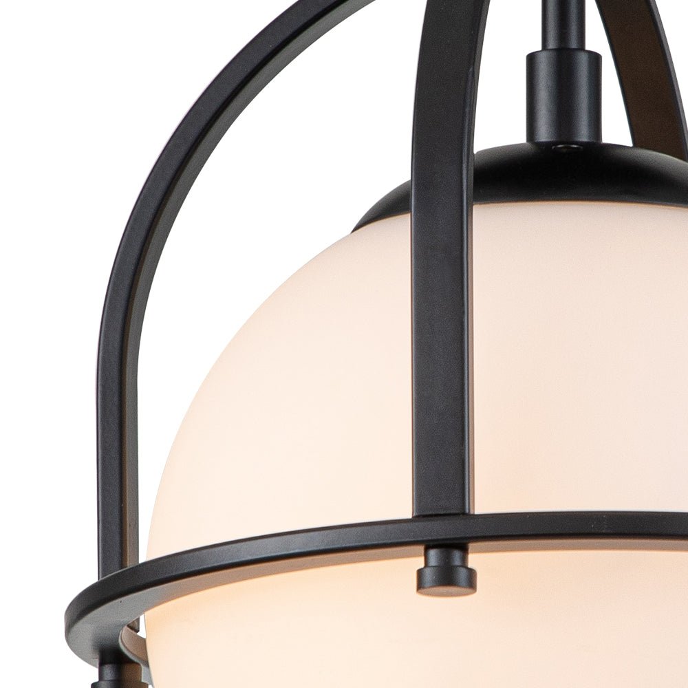 Ljomun Opal Glass Sphere Semi-Flush Mount - Lamp Copper