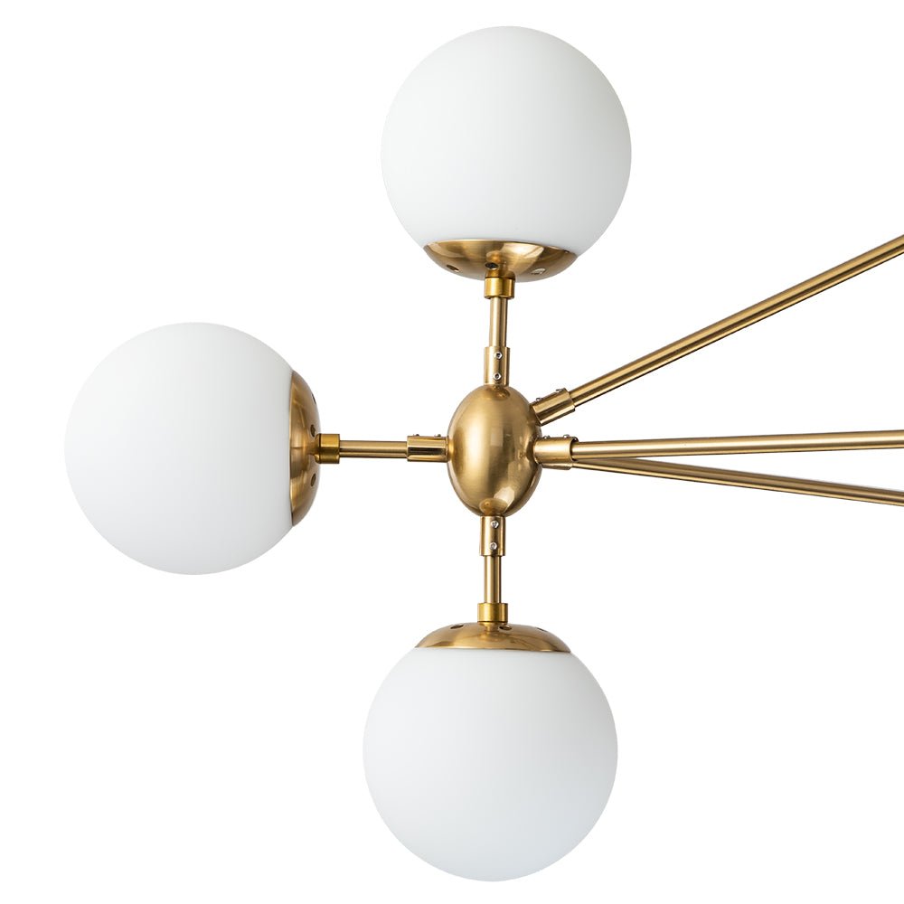 Tindra Globe Geometric Glass Chandelier - Lamp Copper