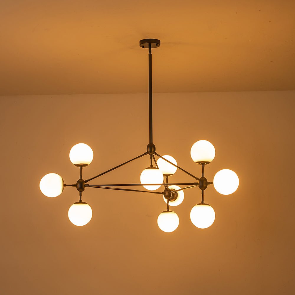Tindra Globe Geometric Glass Chandelier - Lamp Copper