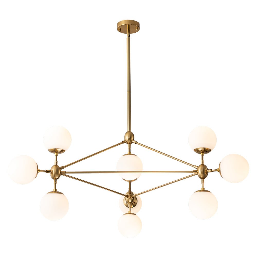 Tindra Globe Geometric Glass Chandelier - Lamp Copper