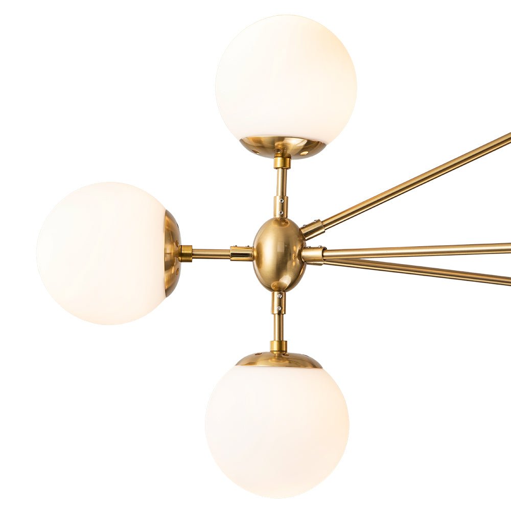 Tindra Globe Geometric Glass Chandelier - Lamp Copper