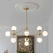 Tindra Globe Geometric Glass Chandelier - Lamp Copper