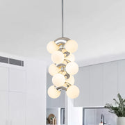 Caeluvox Pearl Tiered Milky Glass Pendant Light - Lamp Copper