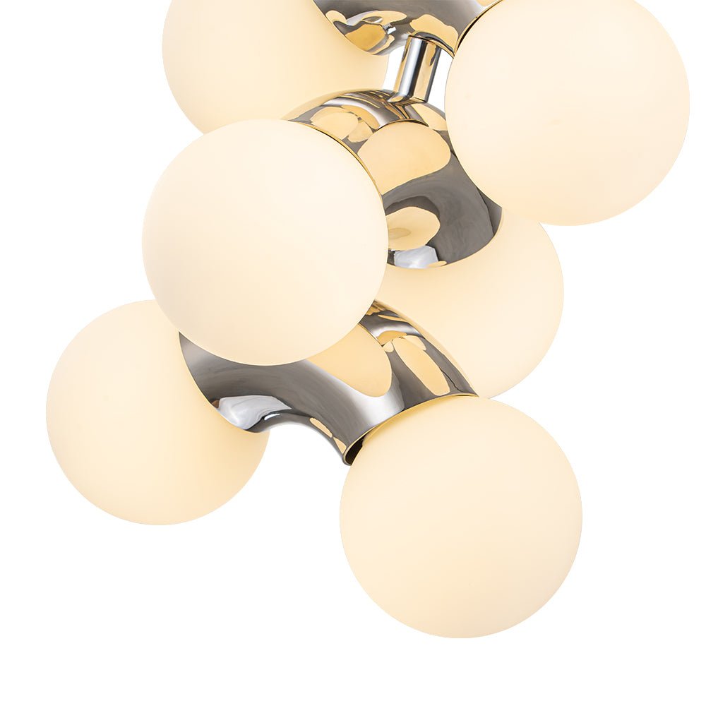 Caeluvox Pearl Tiered Milky Glass Pendant Light - Lamp Copper