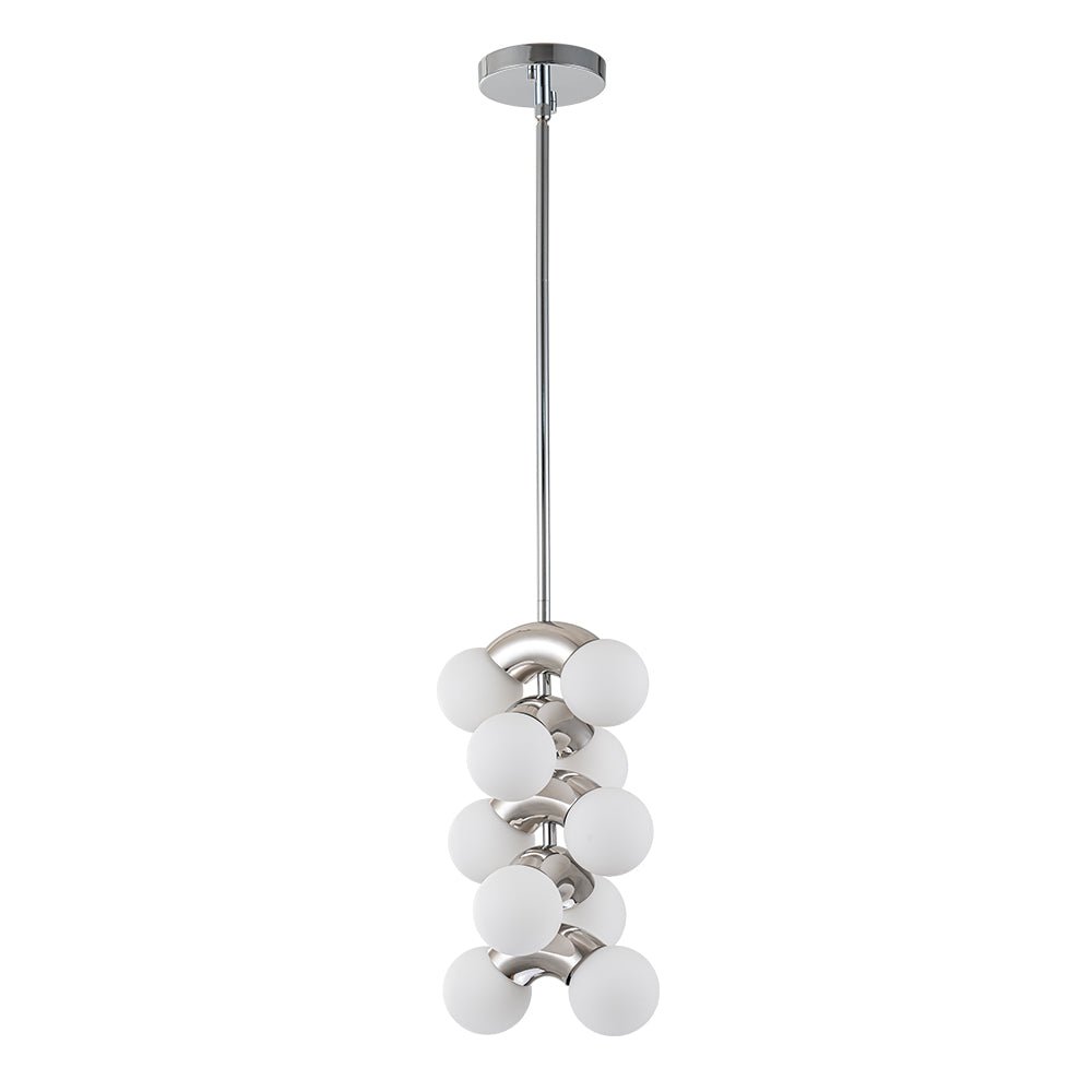 Caeluvox Pearl Tiered Milky Glass Pendant Light - Lamp Copper