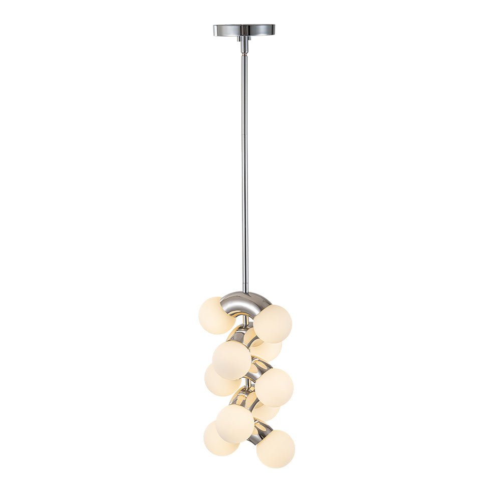 Caeluvox Pearl Tiered Milky Glass Pendant Light - Lamp Copper