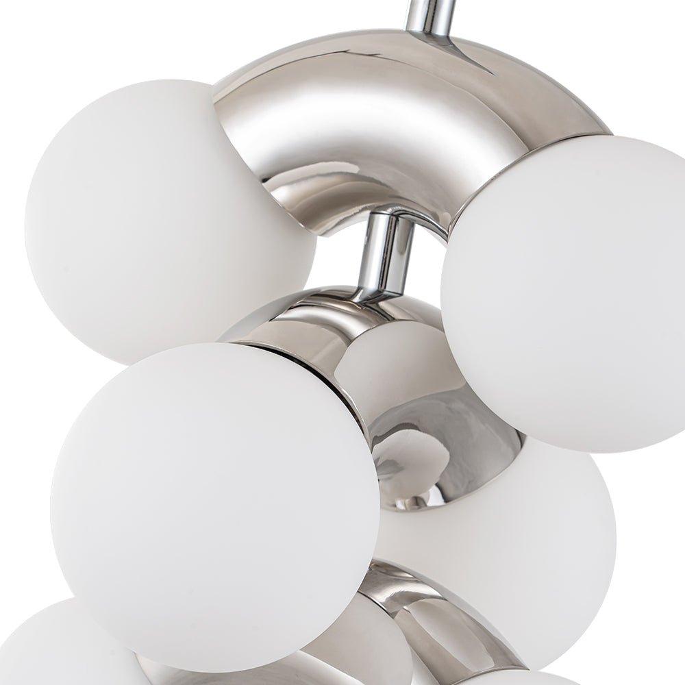 Caeluvox Pearl Tiered Milky Glass Pendant Light - Lamp Copper