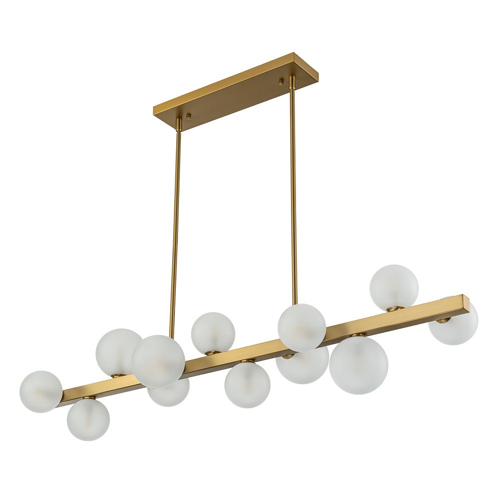 Hjarta Linear Glass Chandelier - Lamp Copper