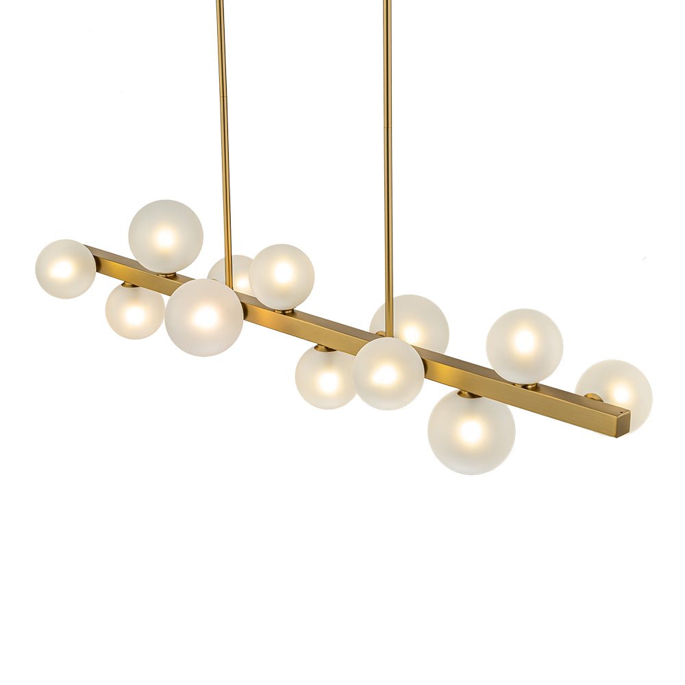 Hjarta Linear Glass Chandelier - Lamp Copper