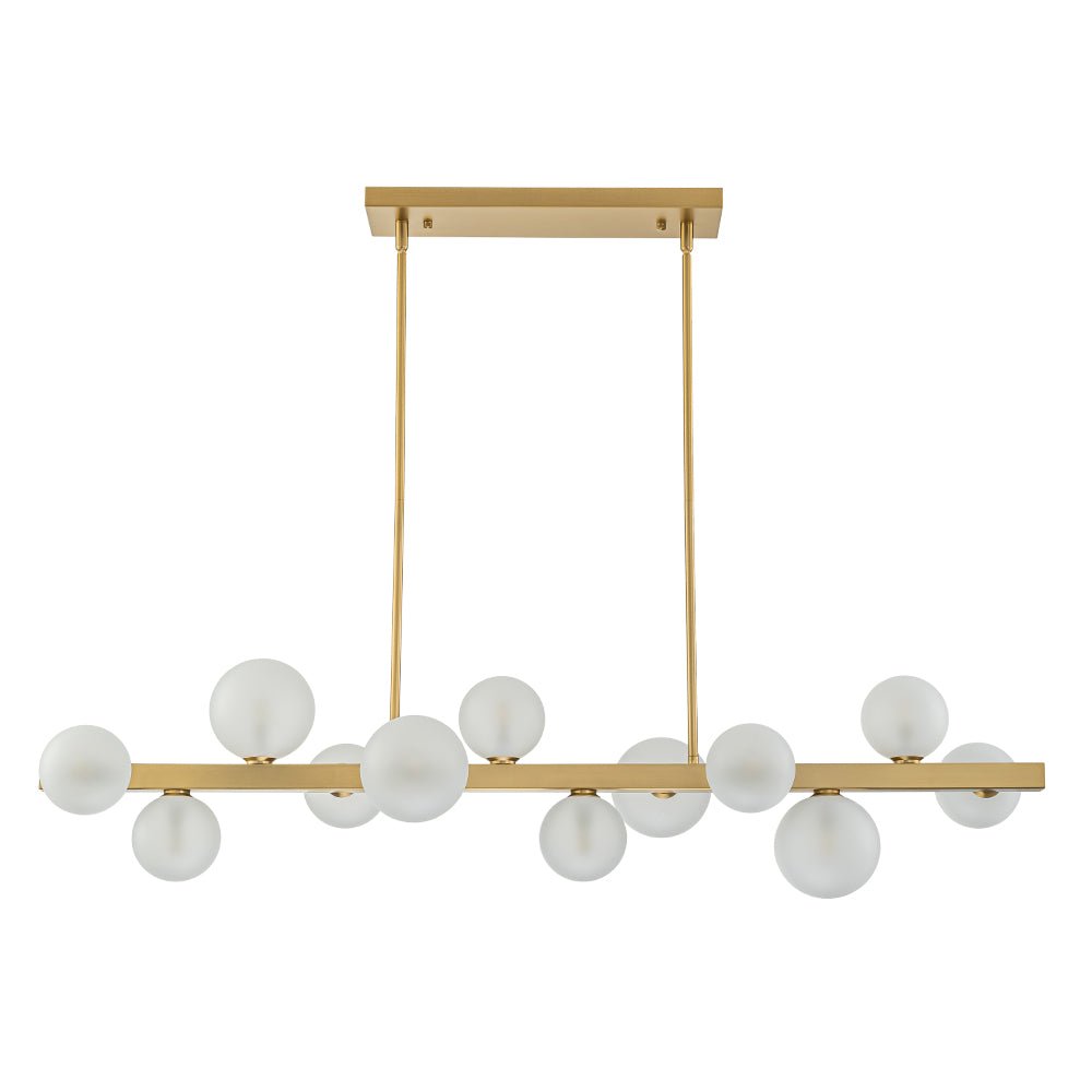 Hjarta Linear Glass Chandelier - Lamp Copper