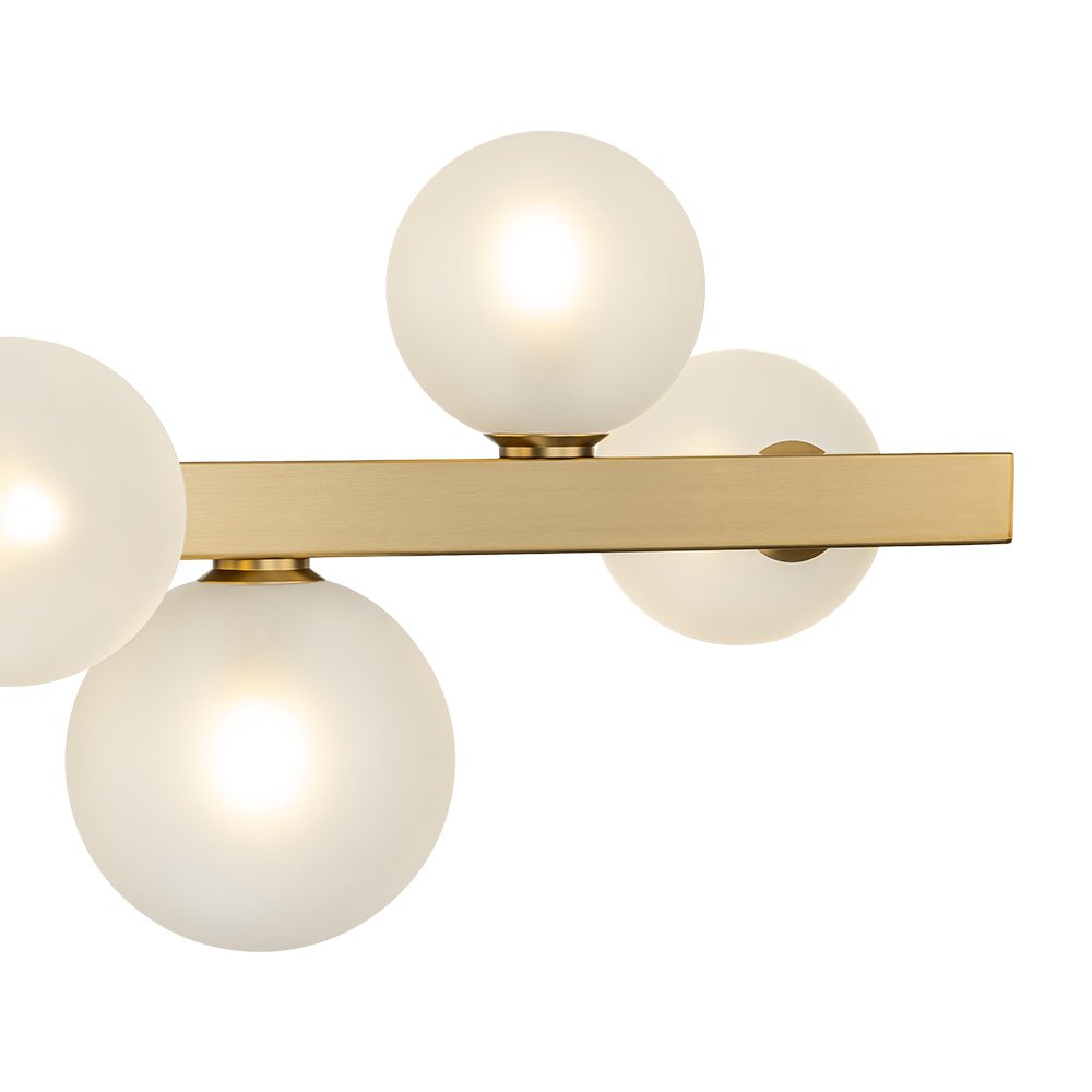 Hjarta Linear Glass Chandelier - Lamp Copper