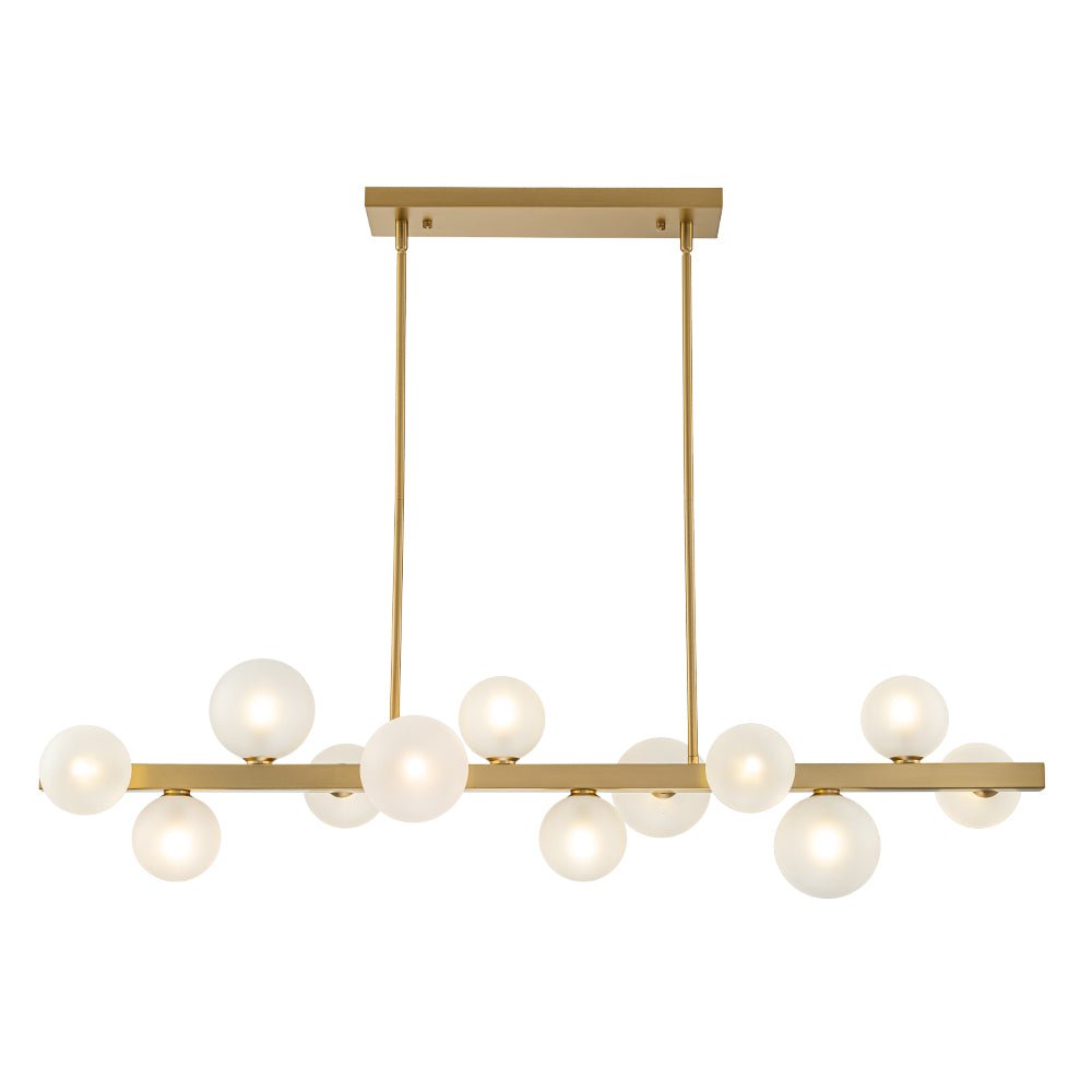 Hjarta Linear Glass Chandelier - Lamp Copper