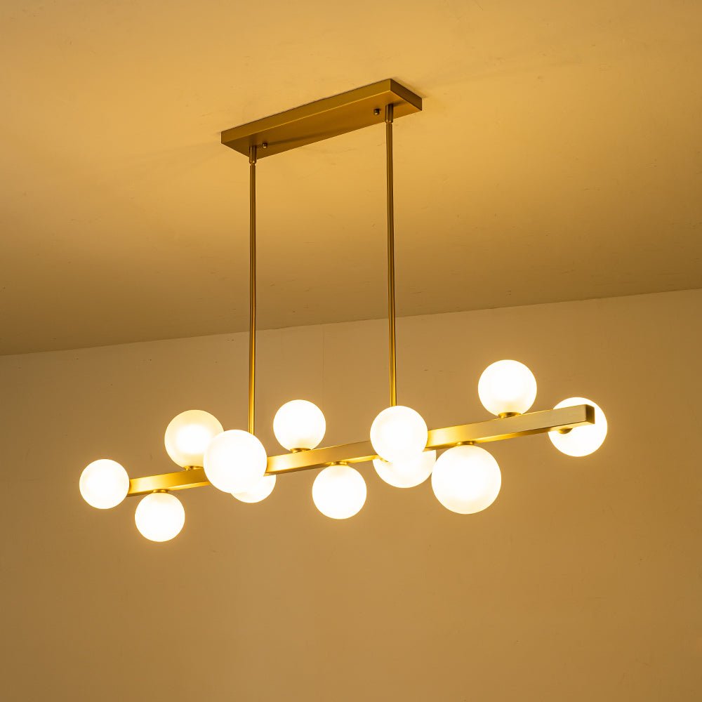 Hjarta Linear Glass Chandelier - Lamp Copper