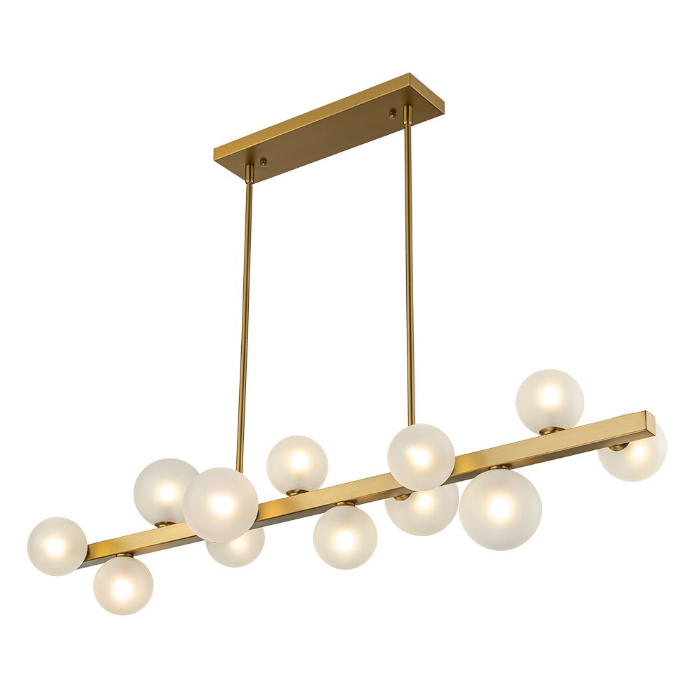 Hjarta Linear Glass Chandelier - Lamp Copper