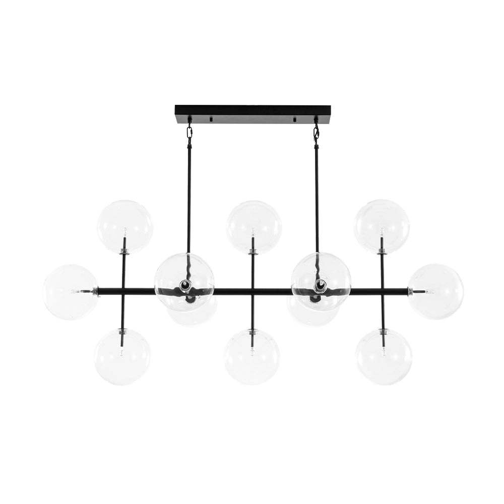 Himinuvux Sputnik Globe Bubble Linear Glass Chandelier - Lamp Copper