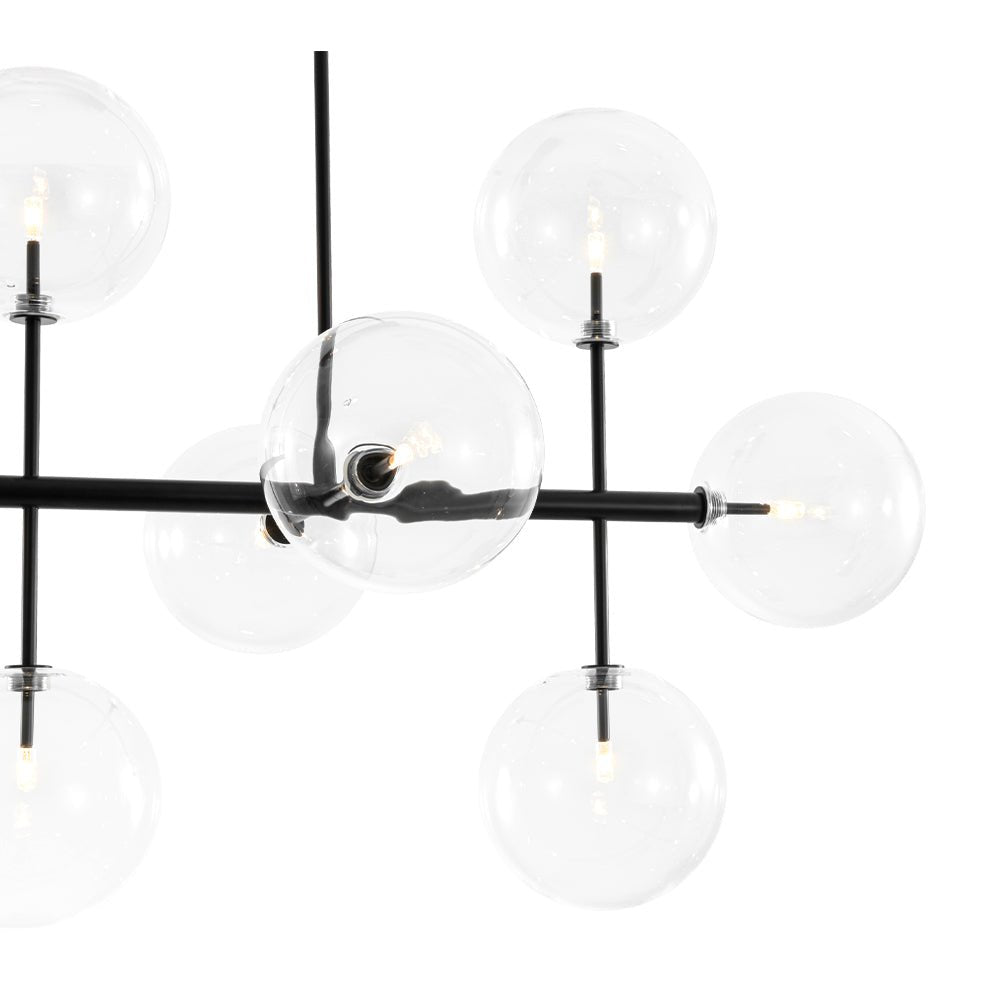 Himinuvux Sputnik Globe Bubble Linear Glass Chandelier - Lamp Copper