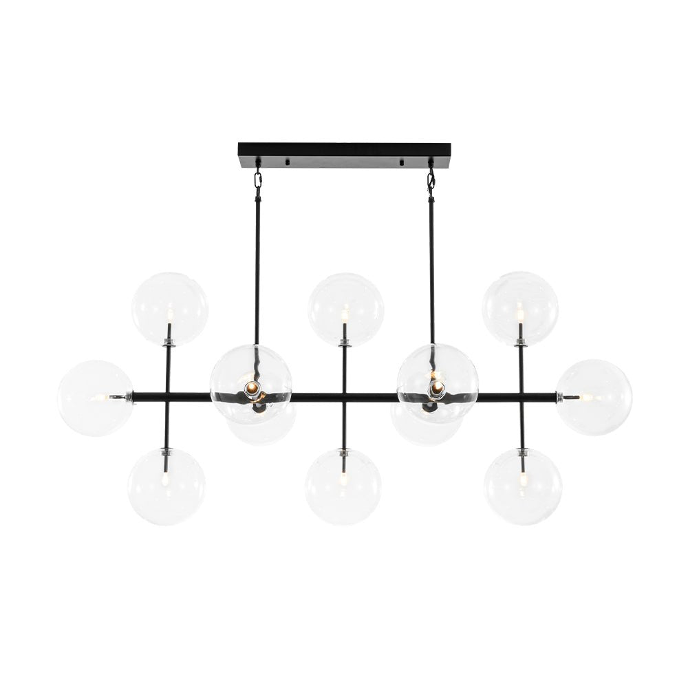 Himinuvux Sputnik Globe Bubble Linear Glass Chandelier - Lamp Copper
