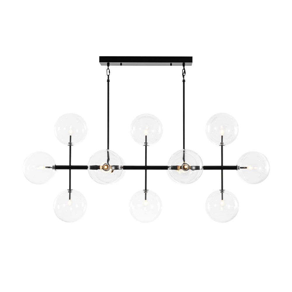 Himinuvux Sputnik Globe Bubble Linear Glass Chandelier - Lamp Copper
