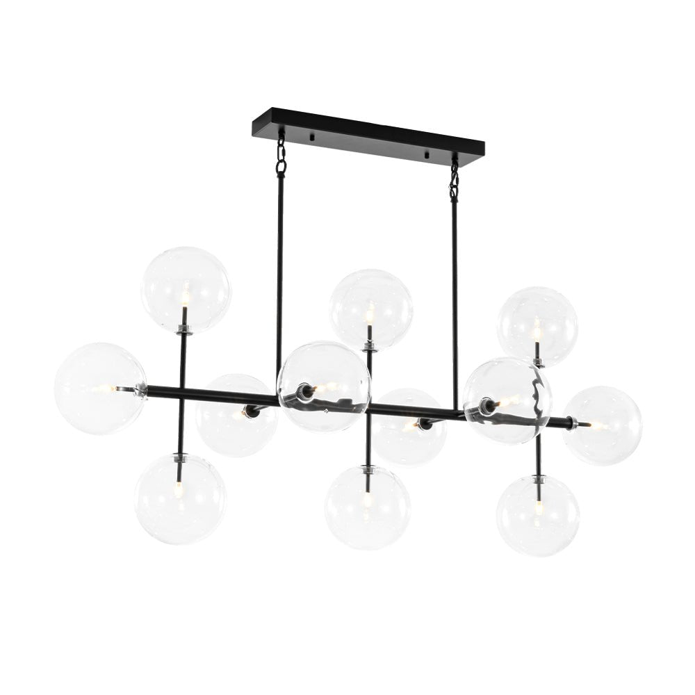 Himinuvux Sputnik Globe Bubble Linear Glass Chandelier - Lamp Copper