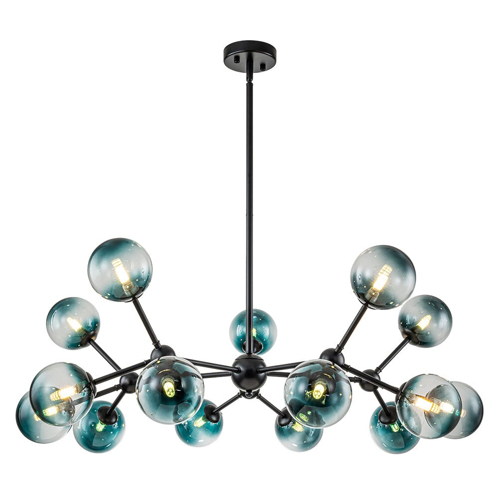 Zoruli Modern Sputnik Glass Chandelier - Lamp Copper