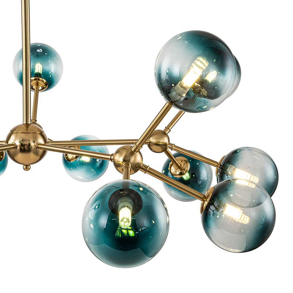 Zoruli Modern Sputnik Glass Chandelier - Lamp Copper