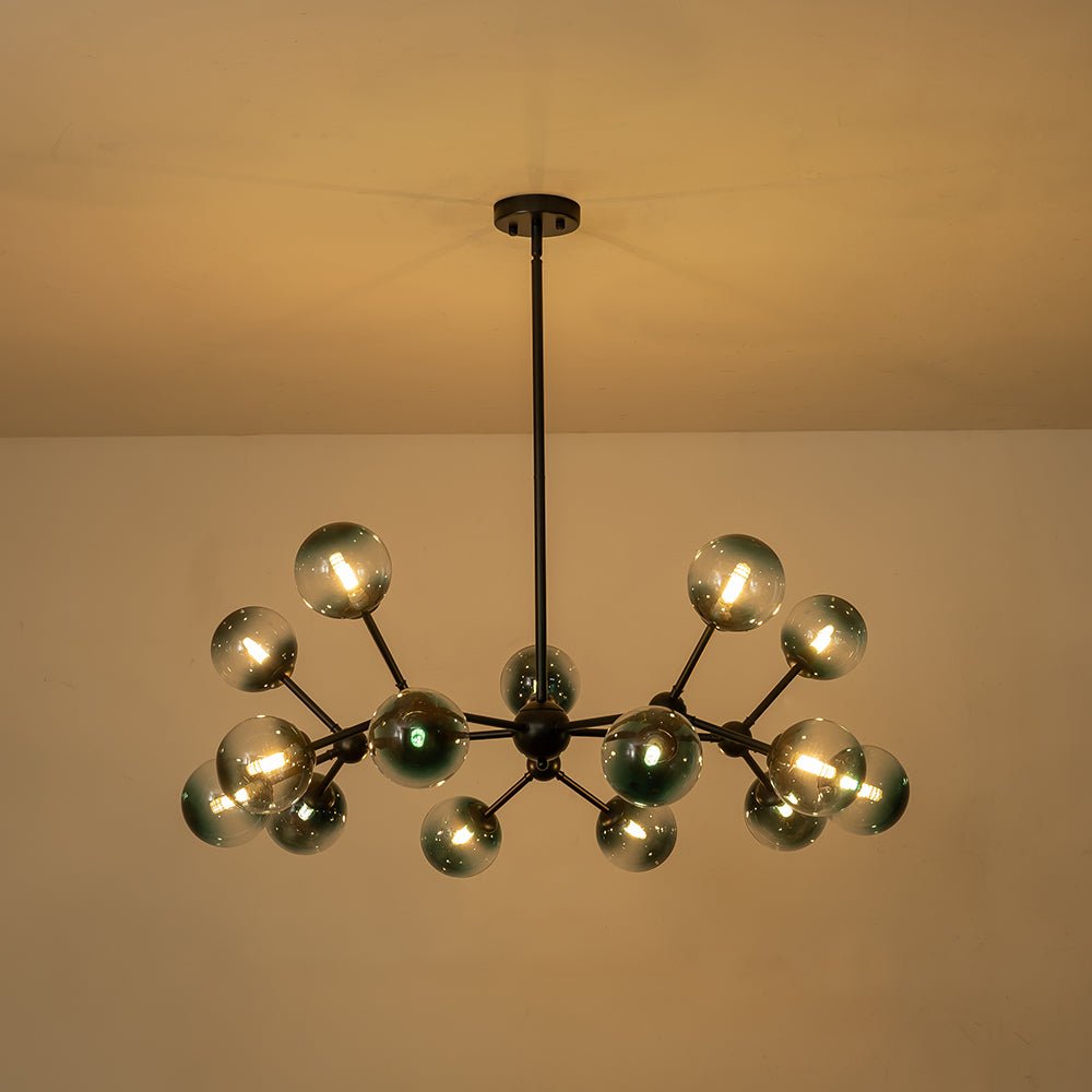 Zoruli Modern Sputnik Glass Chandelier - Lamp Copper