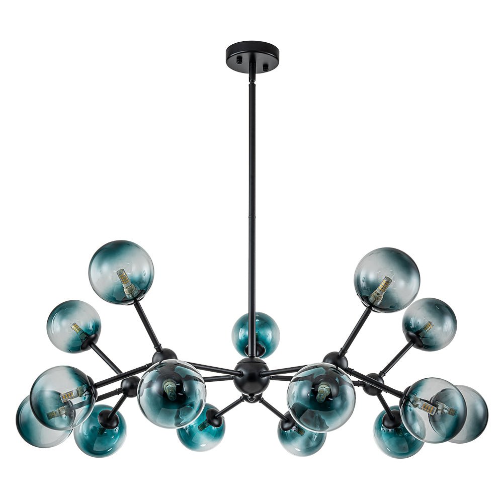 Zoruli Modern Sputnik Glass Chandelier - Lamp Copper