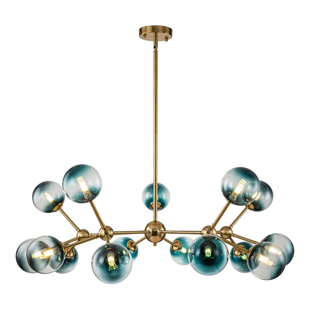 Zoruli Modern Sputnik Glass Chandelier - Lamp Copper