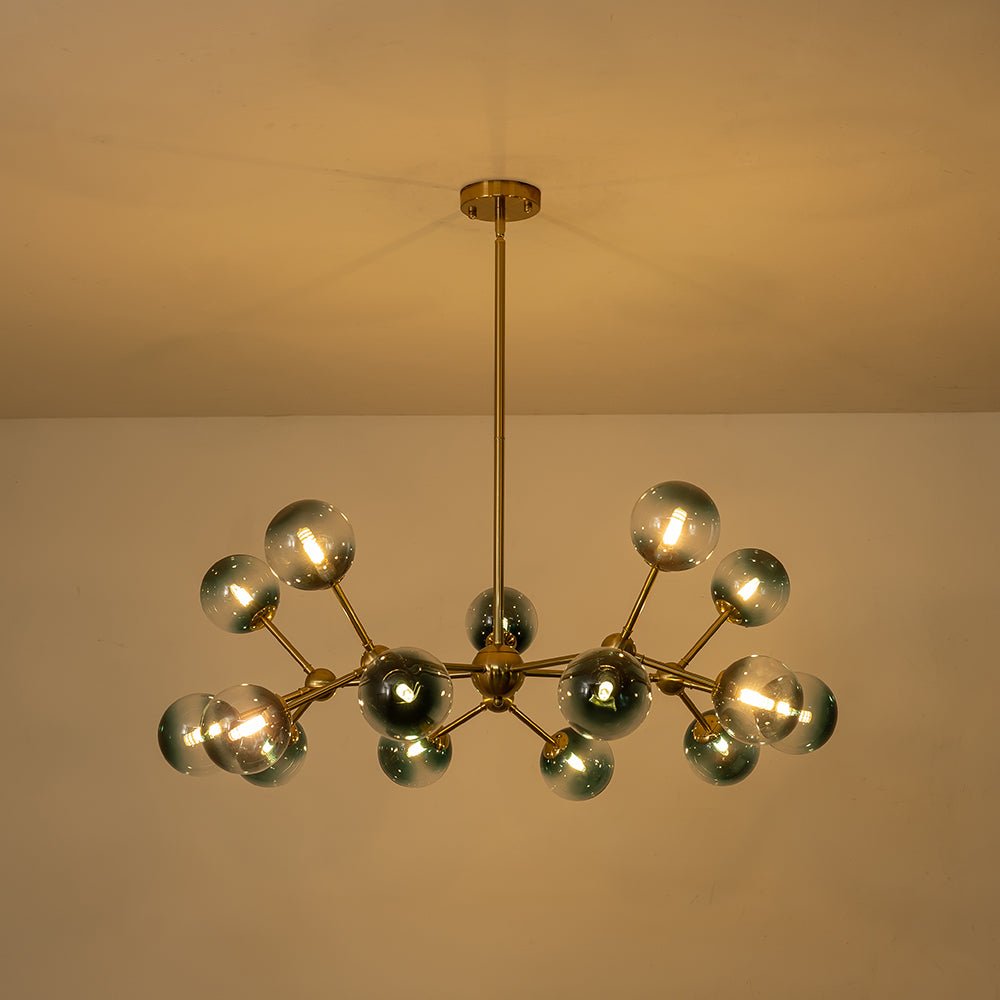 Zoruli Modern Sputnik Glass Chandelier - Lamp Copper