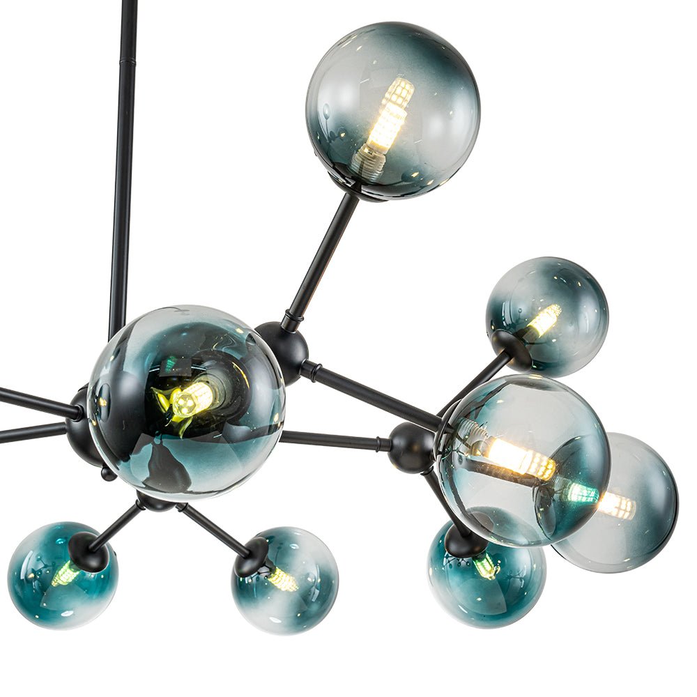Zoruli Modern Sputnik Glass Chandelier - Lamp Copper