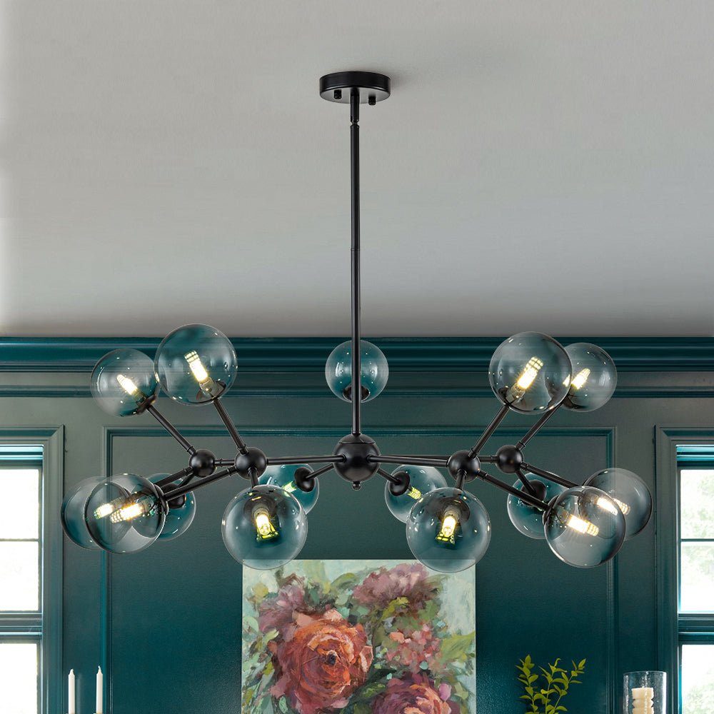 Zoruli Modern Sputnik Glass Chandelier - Lamp Copper