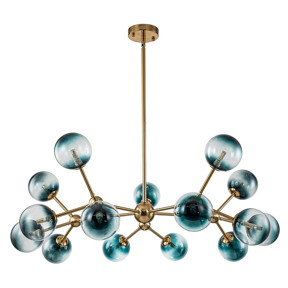 Zoruli Modern Sputnik Glass Chandelier - Lamp Copper