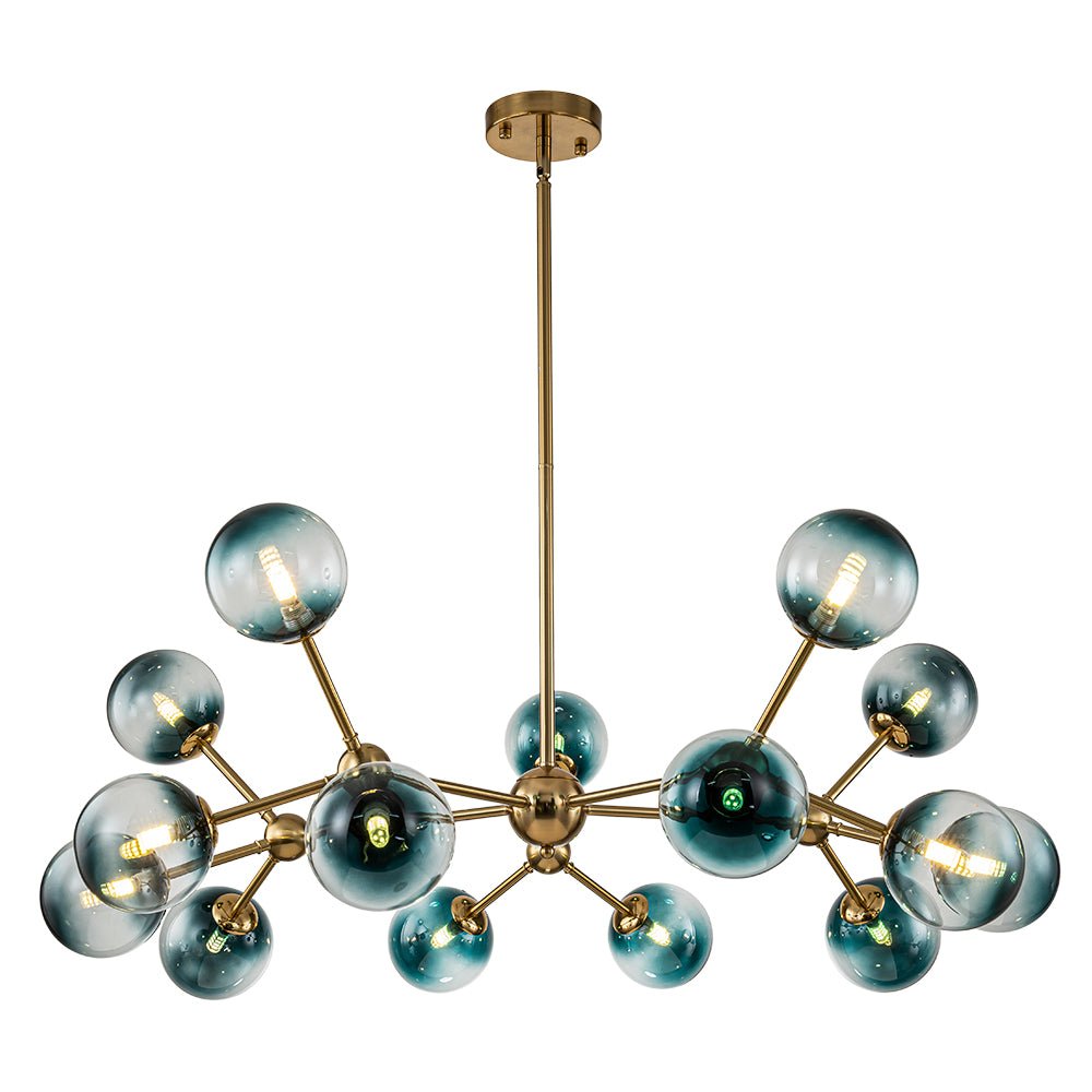 Zoruli Modern Sputnik Glass Chandelier - Lamp Copper