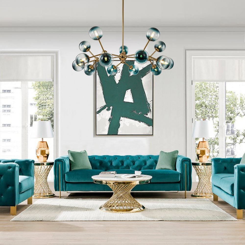 Zoruli Modern Sputnik Glass Chandelier - Lamp Copper