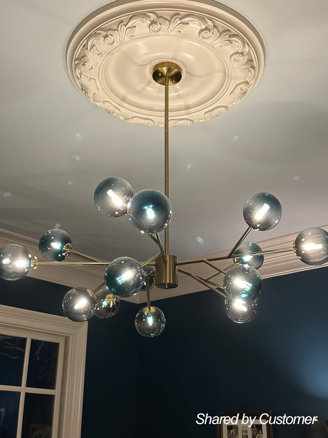 Nattli Glass Globe Bubble Chandelier - Lamp Copper