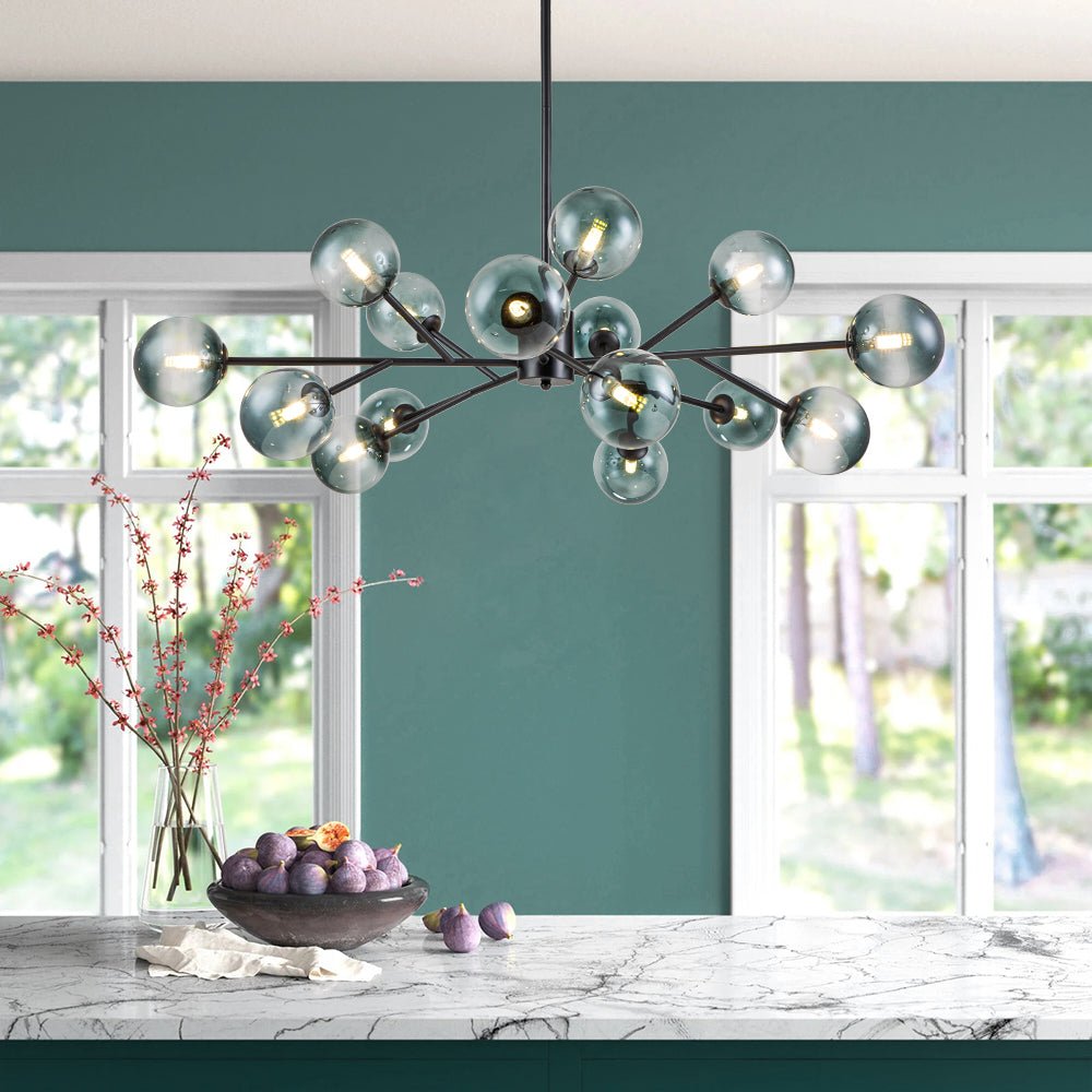 Nattli Glass Globe Bubble Chandelier - Lamp Copper