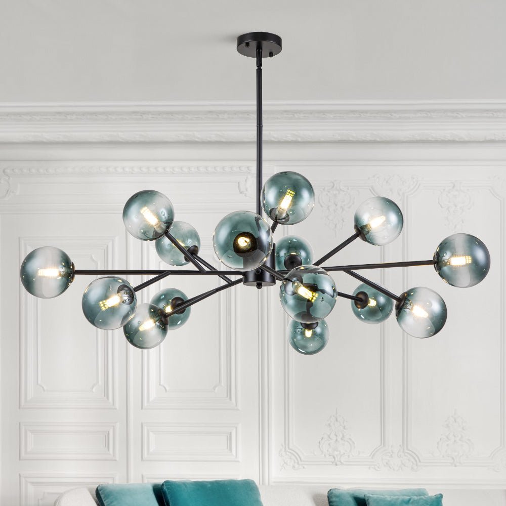 Nattli Glass Globe Bubble Chandelier - Lamp Copper