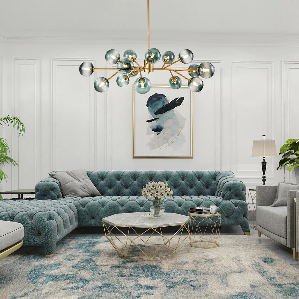 Nattli Glass Globe Bubble Chandelier - Lamp Copper