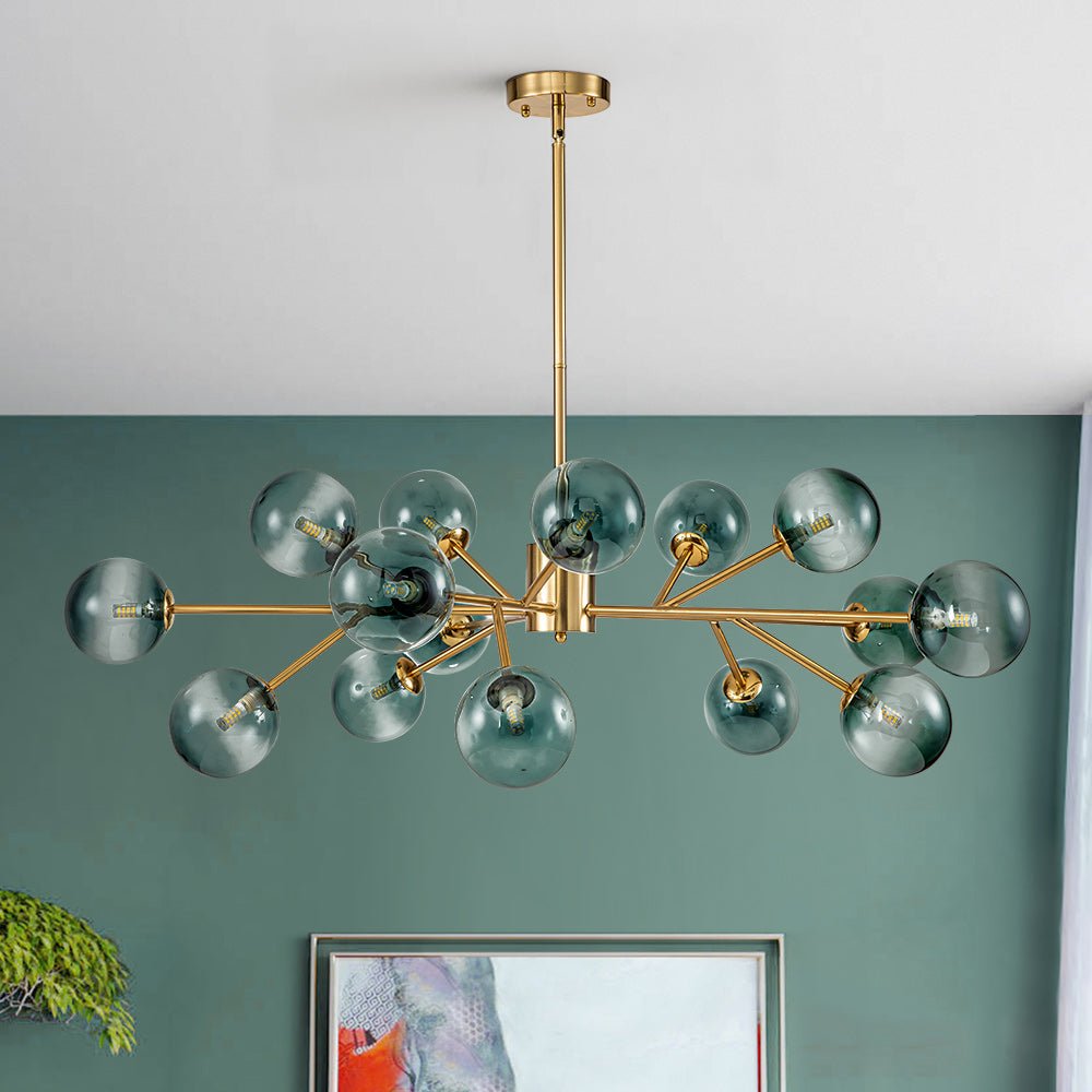 Nattli Glass Globe Bubble Chandelier - Lamp Copper