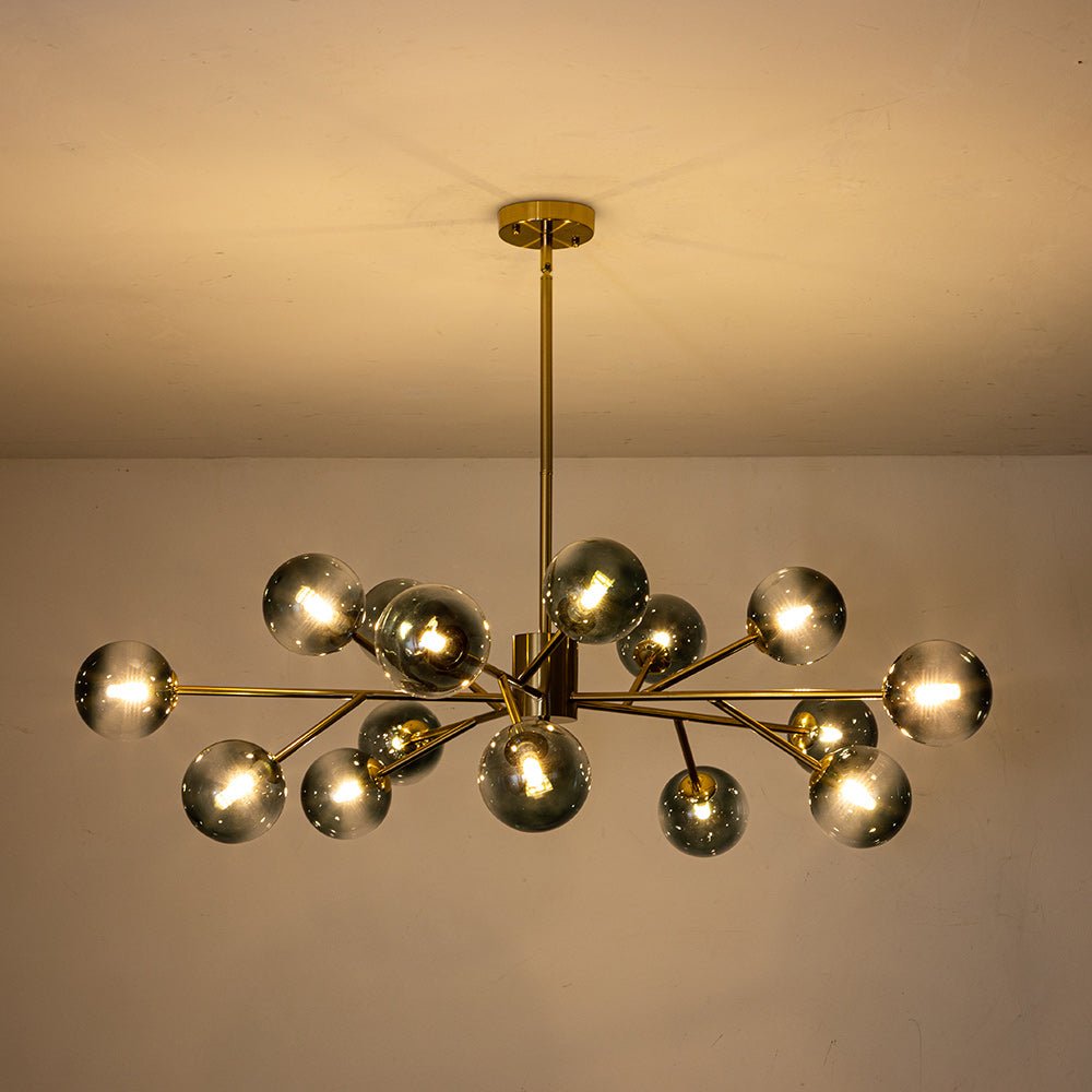 Nattli Glass Globe Bubble Chandelier - Lamp Copper