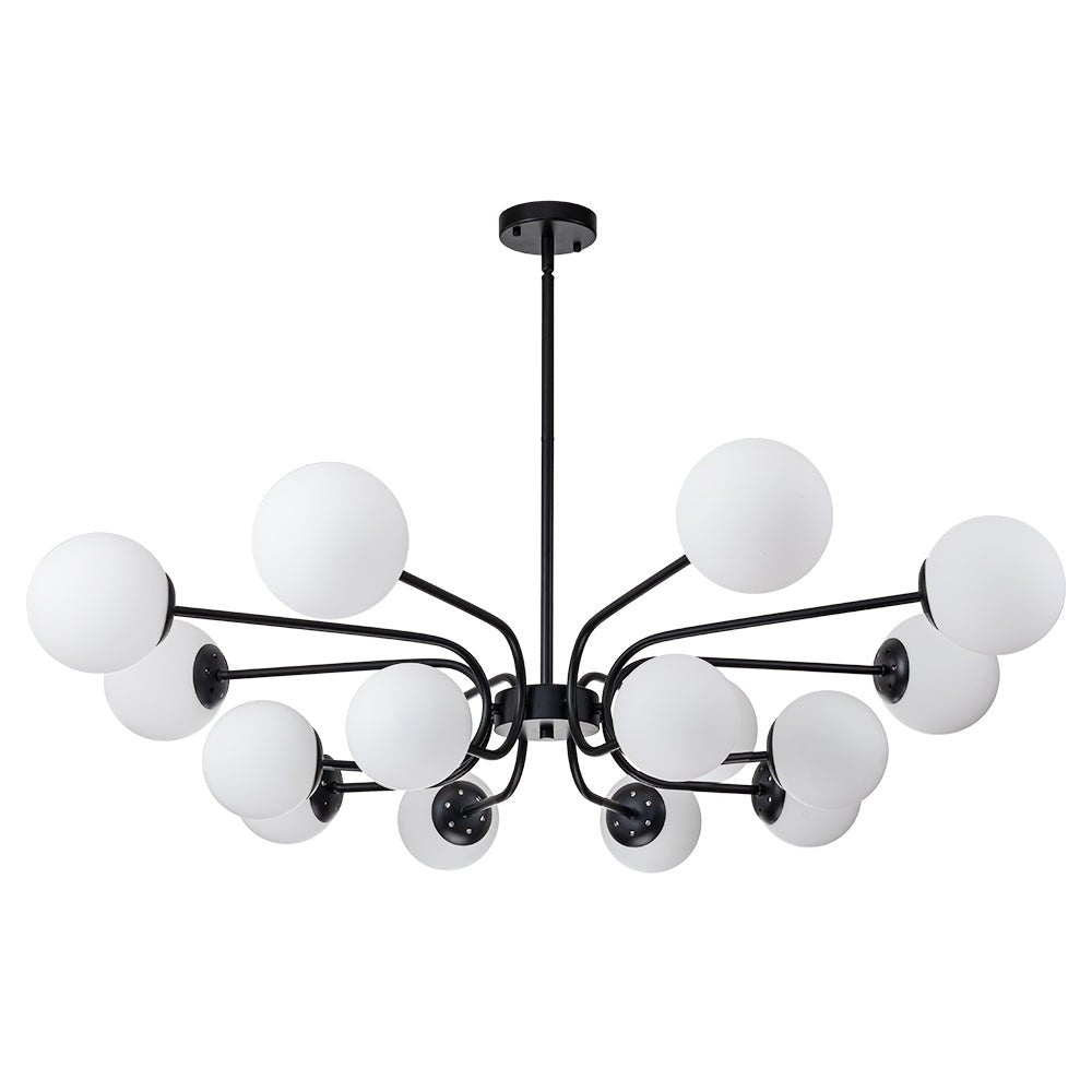 Zorion Frosted Sputnik Glass Chandelier - Lamp Copper